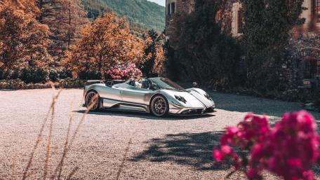Luxury Pagani Zonda in Serene Countryside Setting wallpaper