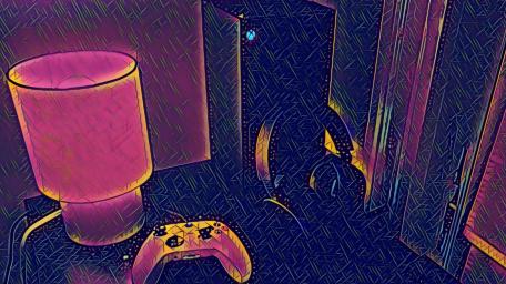 Vibrant Gaming Setup Aesthetic wallpaper