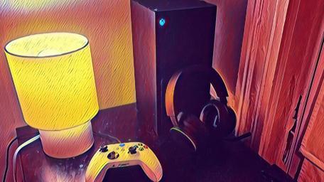Gamer's Haven with Stylish Tech Setup wallpaper