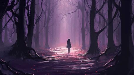 Majestic Twilight Walk wallpaper