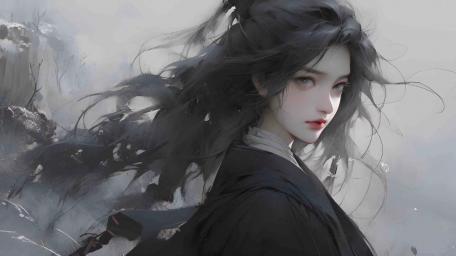 Mystical Elegance in Monochrome wallpaper