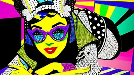 Vibrant Fantasy Pop Art Girl Wallpaper wallpaper