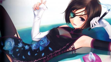 Mysterious Elegance of an Enigmatic Anime Girl wallpaper