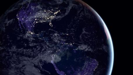Western Hemisphere Night Lights 2017 wallpaper