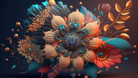 Surreal Blossom Symphony wallpaper