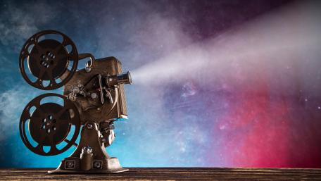 Vintage movie projector wallpaper