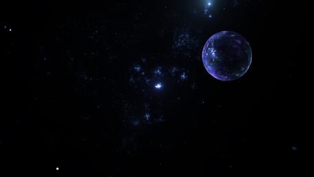 Majestic Celestial Views of a Distant Planetary Realm wallpaper