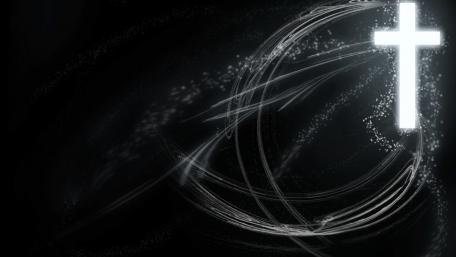 Abstract Monochrome Cross on Dark Canvas wallpaper