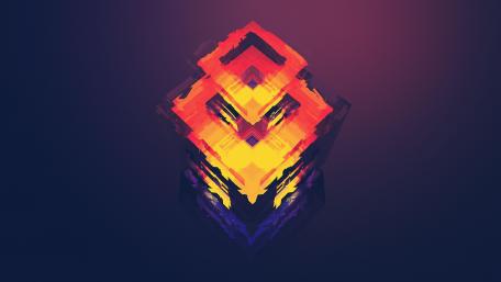 Vibrant Geometric Gaming Symbol wallpaper