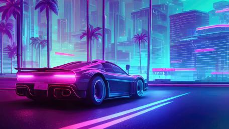 Vapor ride to city wallpaper