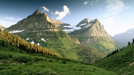 Majestic Peaks of Nature's Serenity wallpaper