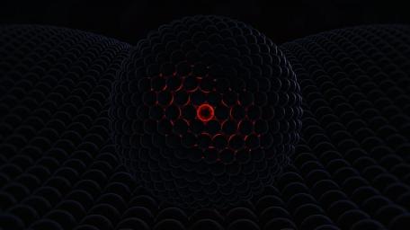 Mysterious Sphere in Dark Depths wallpaper