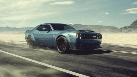 Powerful Dodge Challenger SRT Hellcat in Action wallpaper