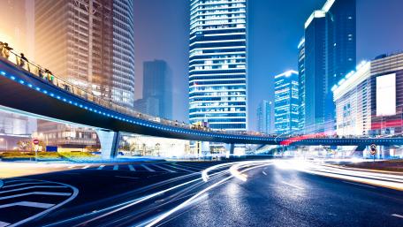 Vibrant City Life at Night wallpaper