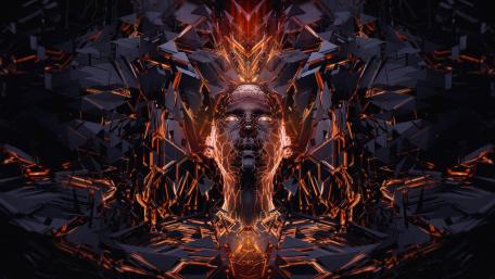Futuristic AI Avatar Art wallpaper
