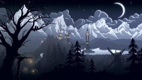 Castle in the Mountains wallpaper