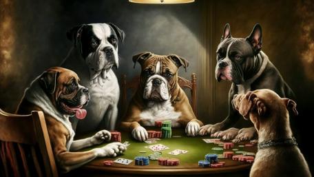Dogs Playing Poker wallpaper