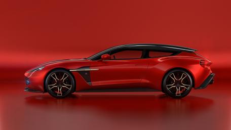 Aston Martin Vanquish Zagato in Stunning Red wallpaper