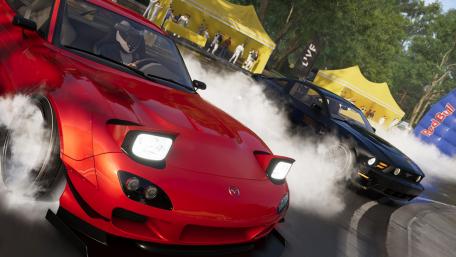 Speed and Smoke on the Track wallpaper