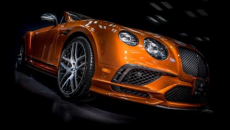 Stunning Orange Bentley Continental GT Wallpaper wallpaper