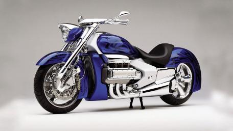 Sleek Blue Honda Motorcycle Wallpaper wallpaper