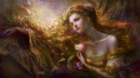 Ethereal Goddess of Fantasy World wallpaper