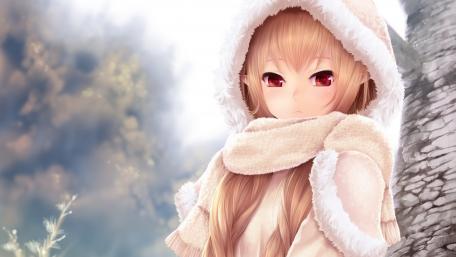 Winter Dreams of a Kawaii Anime Girl wallpaper