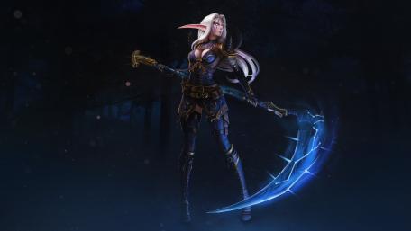 Mystical Elf Warrior in the Shadows wallpaper