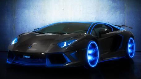 Neon Lamborghini Aventador wallpaper