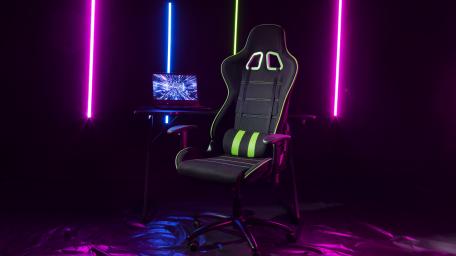 Neon Gaming Oasis wallpaper