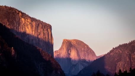 El Capitan and Half Dome wallpaper