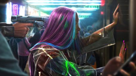 Cyberpunk Dreamscape with a Futuristic Twist wallpaper