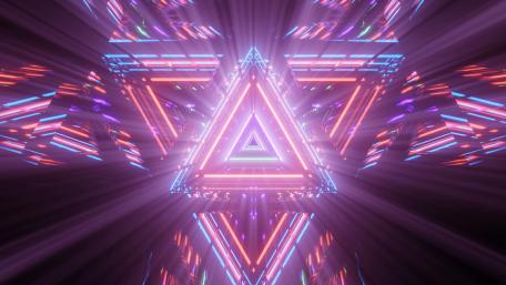Neon Triangle Laser Abstract Art wallpaper
