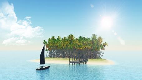 Desert island wallpaper