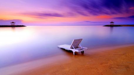 Serene Sunset at the Beach wallpaper