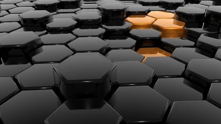 Hexagonal Harmony in 3D wallpaper