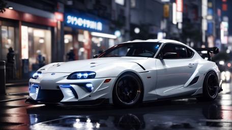 White Supra Under City Lights wallpaper