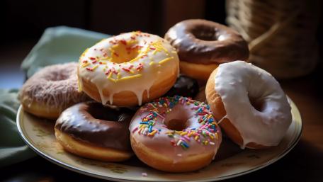 Sweet Indulgence Doughnuts Delight wallpaper