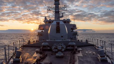 Bow of HMS Northumberland wallpaper