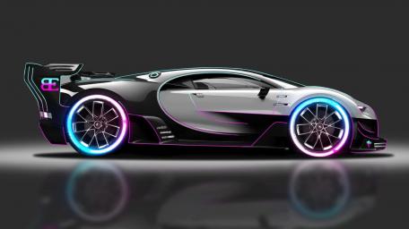 Sleek and Futuristic Bugatti Concept Car Design wallpaper