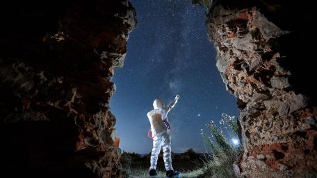 Cosmic Journey Through Time and Space wallpaper