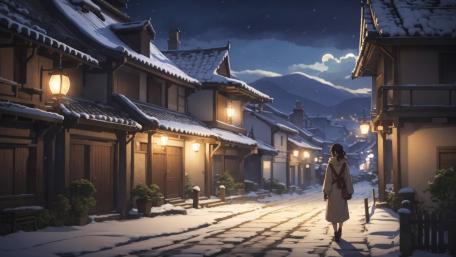 Night walk wallpaper