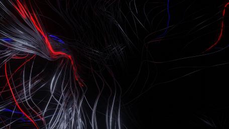 Entangled Luminescence: A Digital Dance of Fibers wallpaper