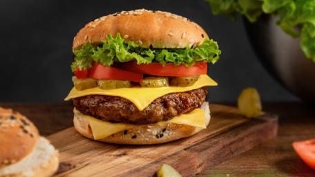 Deliciously Loaded Hamburger Wallpaper wallpaper