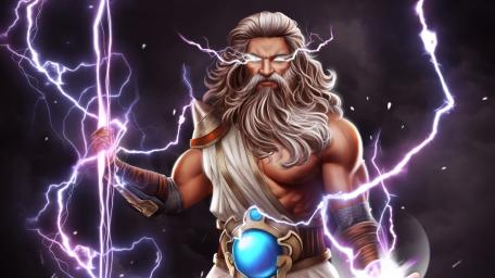 Thunder God Unleashed: Zeus's Power Display wallpaper