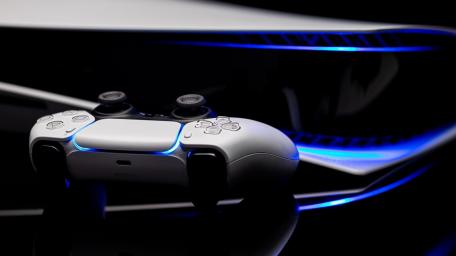Sleek Gaming Controller and Console Design wallpaper