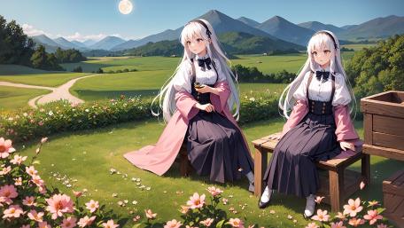 Enjoying the countryside view wallpaper