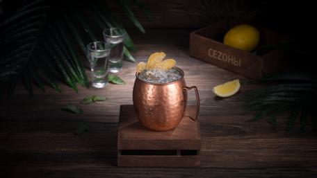 Refreshing Copper Mug and Lemon Twist Wallpaper wallpaper