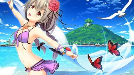 Summer Bliss Anime Girl Wallpaper wallpaper
