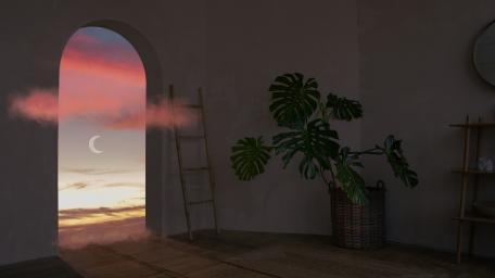 Whimsical Portal to a Crescent Wonderland wallpaper